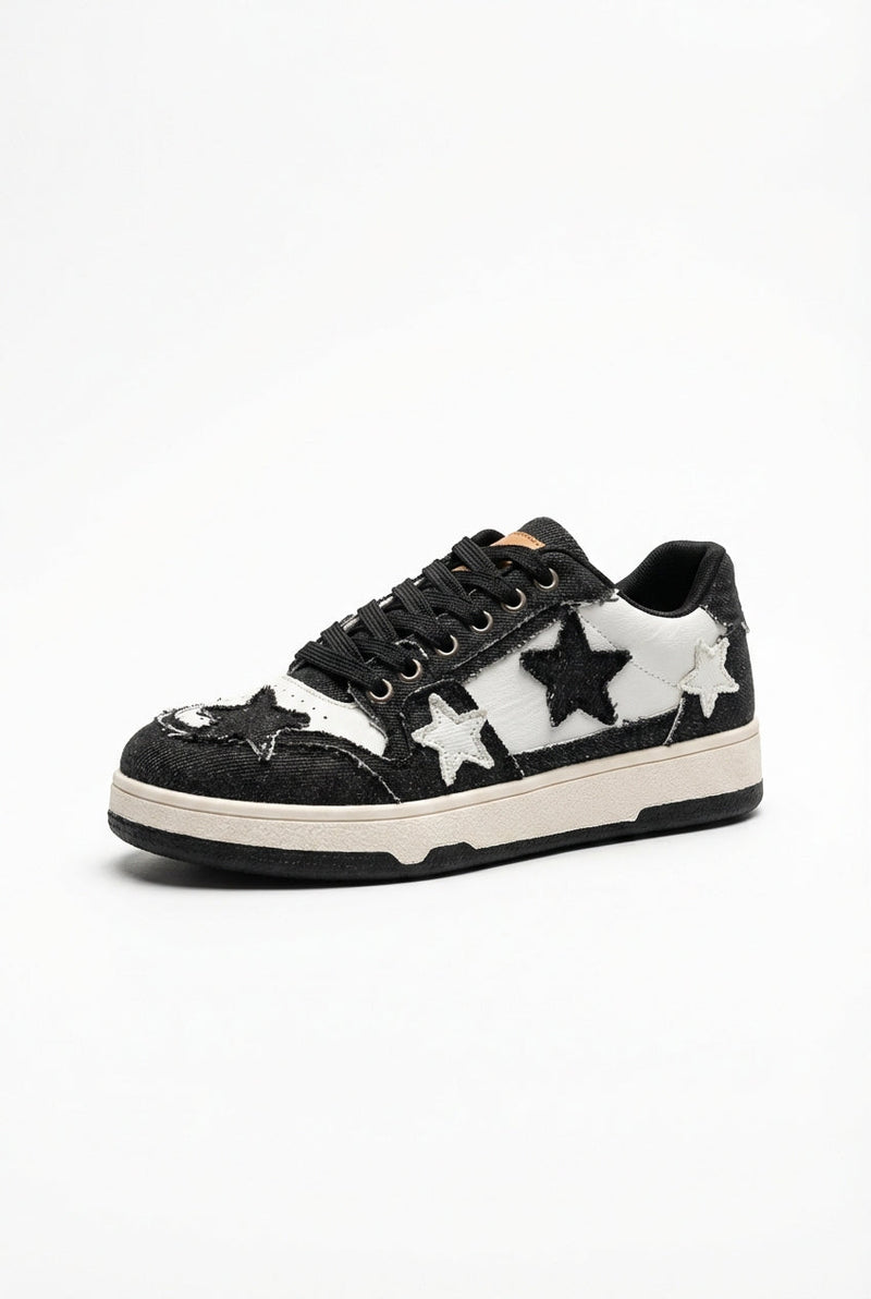 Women's Star Patch 90s-Inspired Low-Top Sneakers - Photo 4