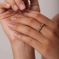 Gold Channel Set Gold-tone Cubic Zirconia Statement Ring - Statement rings - Photo 3