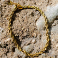 Gold Chunky Gold-tone Rope Chain Necklace with Twisted Detail - Photo 4