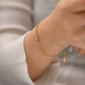 Gold Delicate Gold Infinity Chain Bracelet with Adjustable Clasp - Photo 5
