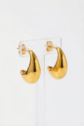 Gold Gold Sculptural Teardrop Short Dangle Earrings - Photo 1