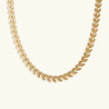 Gold Gold-tone Laurel Leaf Chain Necklace Polished Finish - Photo 6
