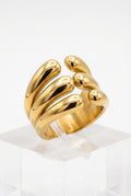 Gold Sculptural Gold-tone Open Statement Ring - Statement rings - Photo 1