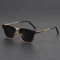 Gold Semi-rimless Square Metal Frame Sunglasses - Photo 9