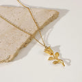 Gold Women's Gold-Tone Rose Charm Collarbone Necklace - Charm necklaces - Photo 3