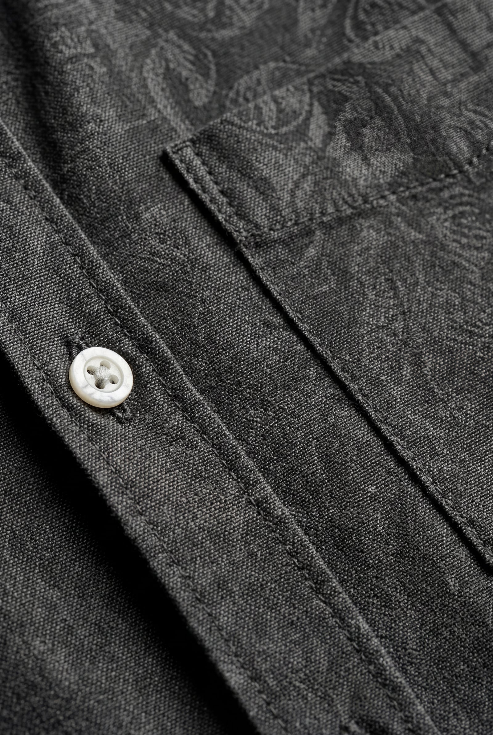 Gray Charcoal Structured Long Sleeve Button-down Shirt - Casual Shirts - Photo 11