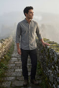 Gray Classic Button-down Oxford Shirt with Chest Pocket - Men's Shirts - Photo 12