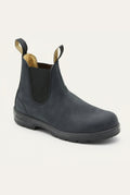 Leather Chelsea Boots in Gray — front view