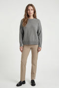 Gray Oversized Ribbed Crewneck Sweater - Oversized sweater - Photo 3