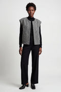 Gray Oversized Sleeveless Open-front Cardigan Vest - Oversized cardigan - Photo 3