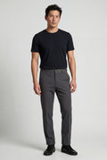 Gray Slim Fit Mid Grey Tailored Trousers with Tapered Leg - Slim fit trousers - Photo 1