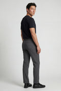 Gray Slim Fit Mid Grey Tailored Trousers with Tapered Leg - Slim fit trousers - Photo 2