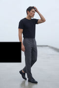 Gray Slim Fit Mid Grey Tailored Trousers with Tapered Leg - Slim fit trousers - Photo 5