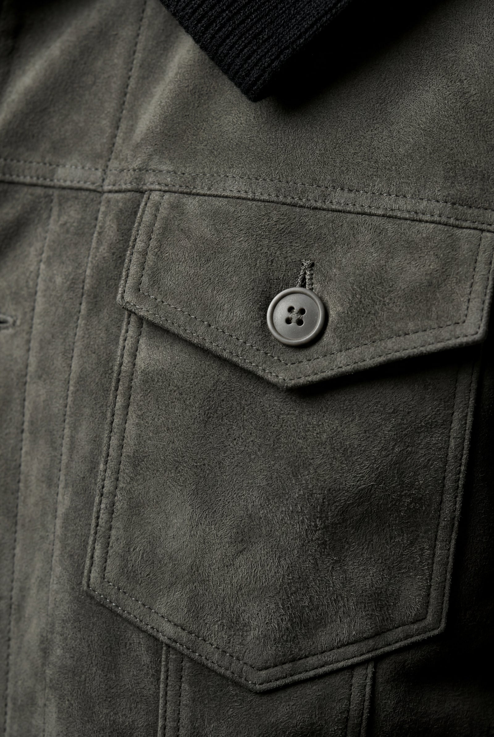 Gray Structured Trucker Jacket with Button Closure - Men's jackets - Photo 8