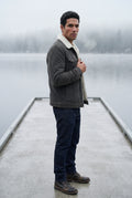 Gray Structured Trucker Jacket with Collar - Lined jackets - Photo 10