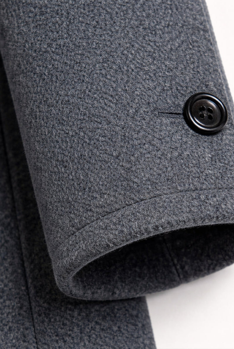 Wool Blend Overcoat in Gray — detail