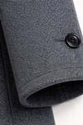 Wool Blend Overcoat in Gray — detail