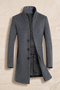 Wool Blend Overcoat in Gray — Stilenza main image