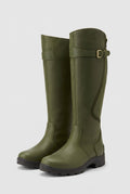 Knee-High Boots with Strap in Green — Stilenza main image