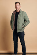 Men's Jacket Quilted Fleece-Lined in Green — primary studio