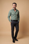 Men's Shirt Slim Fit in Green — studio primary