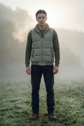 Khaki Quilted Puffer Vest with -lined Collar - Vests - Photo 10