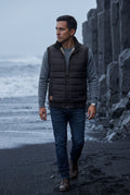 Black Quilted Puffer Vest with -lined Collar - Vests - Photo 4