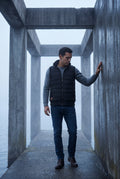 Black Quilted Puffer Vest with -lined Collar - Vests - Photo 8