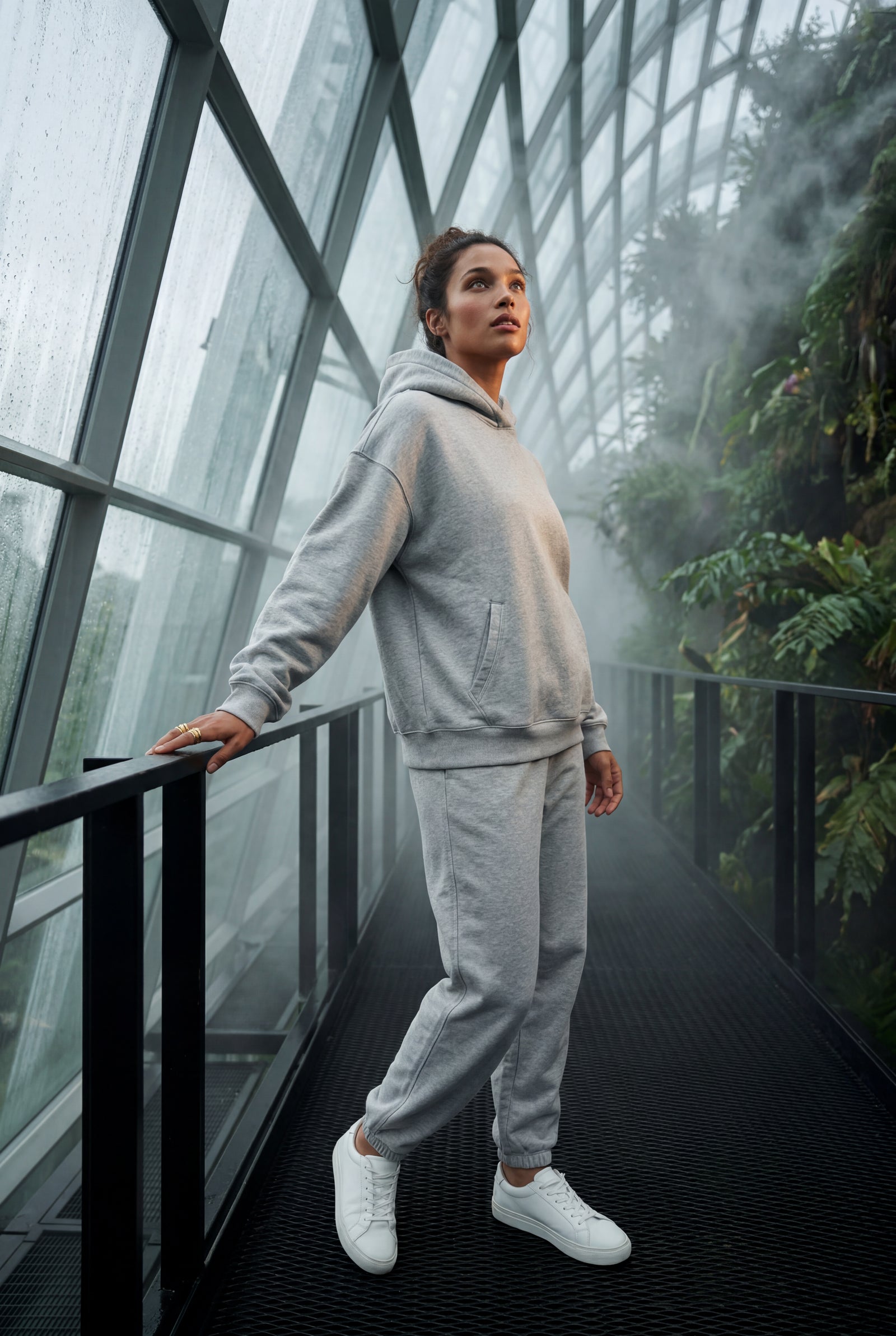 Gray Relaxed Fit Hoodie and Jogger Matching Set - Casual set - Photo 9