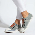 Multicolor Elastic Band Slip-on Canvas Sneaker - Sneakers - Photo 3