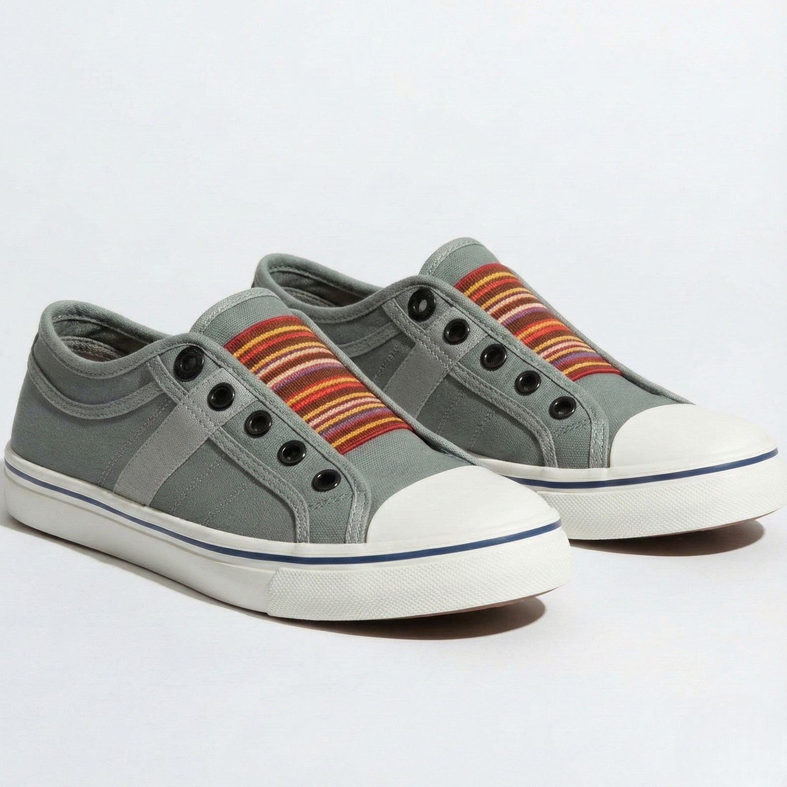 Multicolor Elastic Band Slip-on Canvas Sneaker - Sneakers - Photo 4