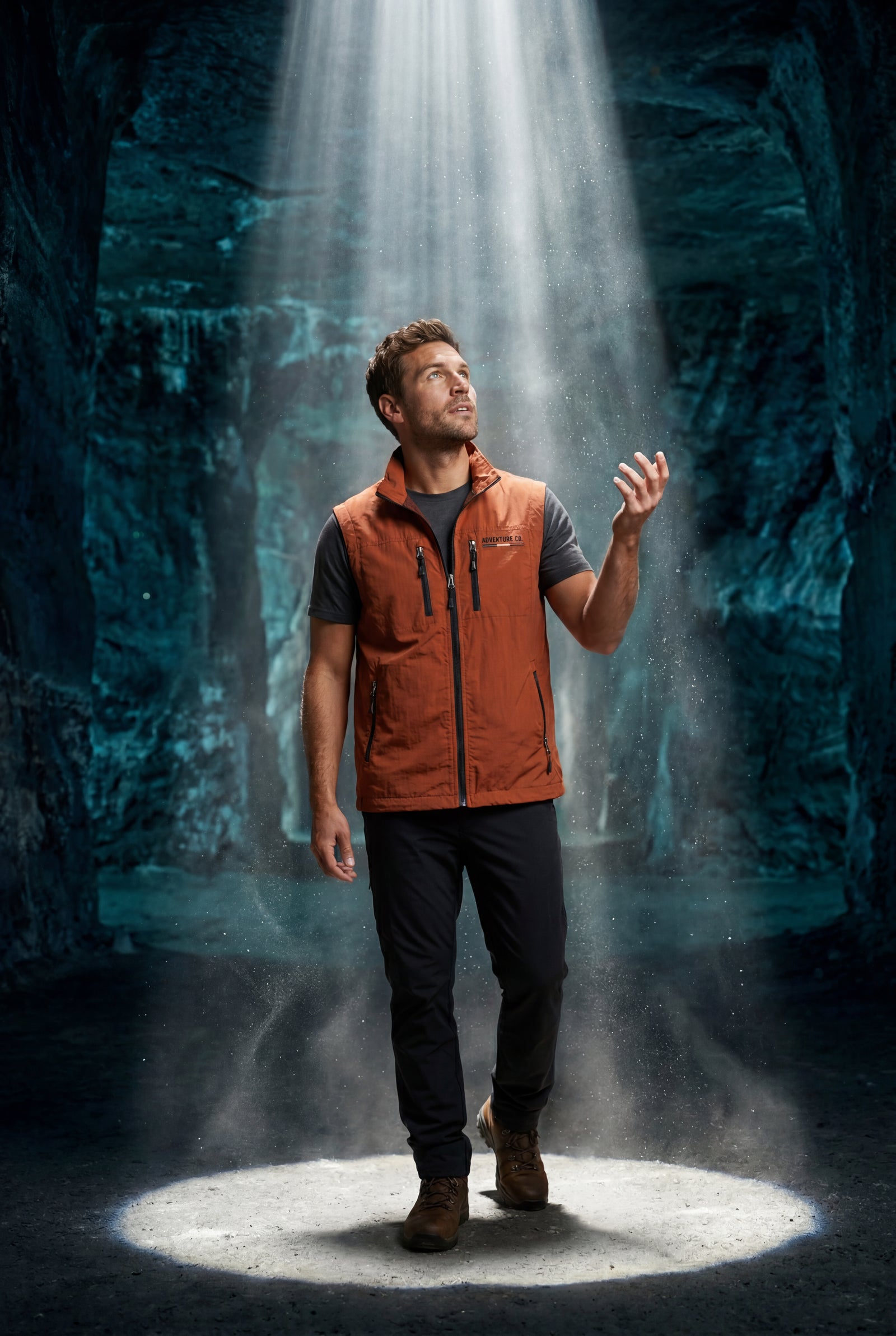 Burnt Orange Lightweight Multi-pocket Utility Cargo Vest - Cargo vests - Photo 13
