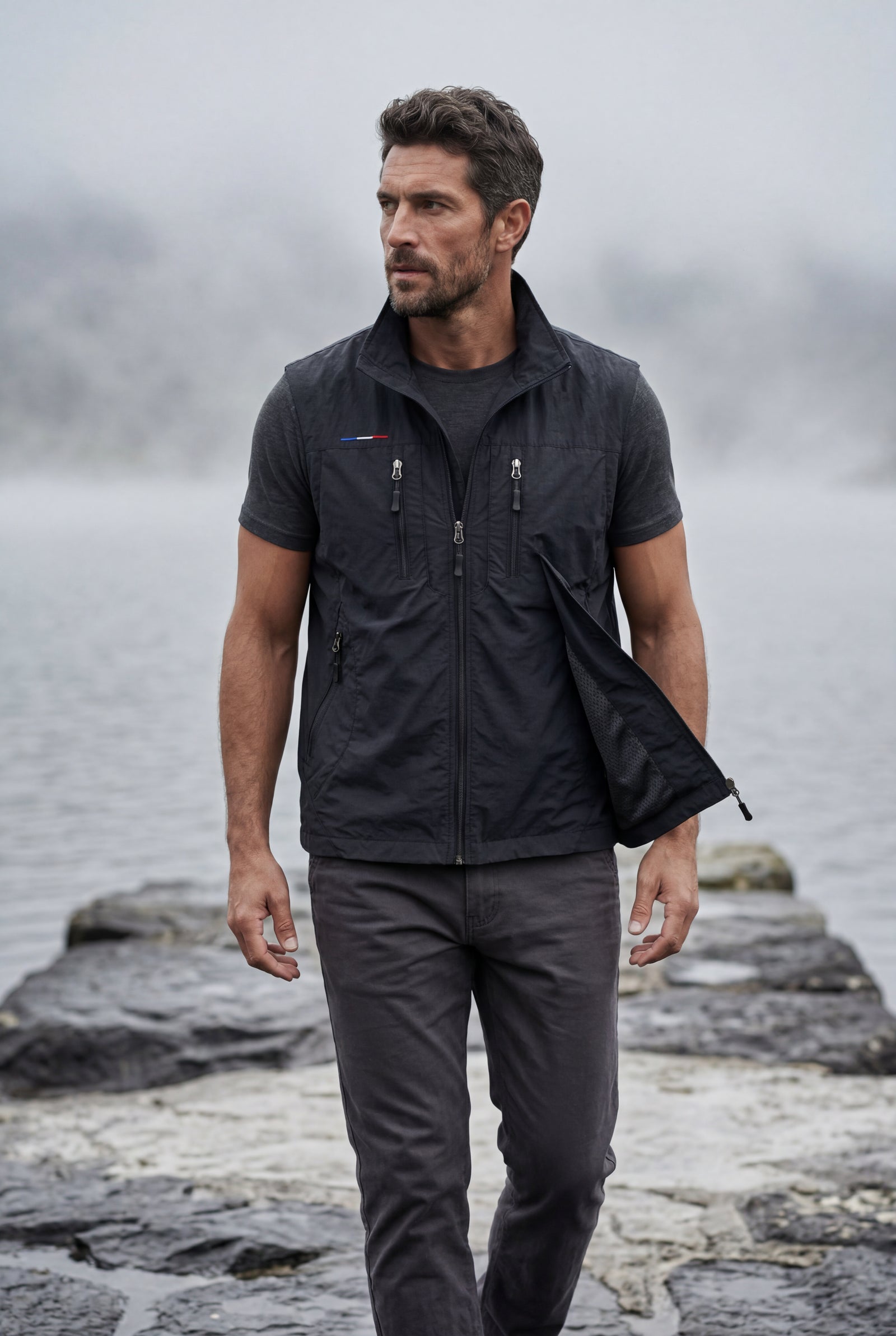 Black Lightweight Multi-pocket Utility Cargo Vest - Cargo vests - Photo 14