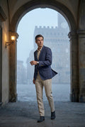 Navy Blue Lightweight Tailored Single-breasted Casual Blazer - Casual blazers - Photo 8