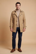 Men's Jacket Streamlined Fit in Khaki — studio full body