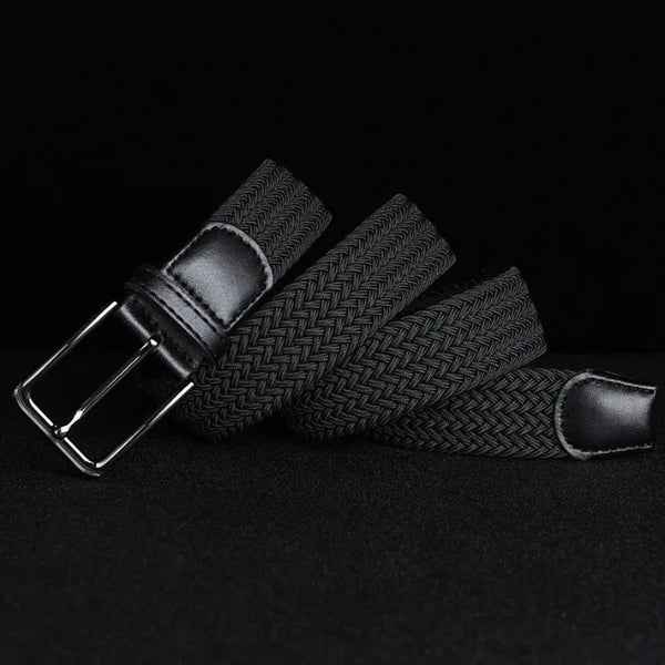 Men's Braided Stretch Belt with Trim and Buckle - Belts - Photo 6