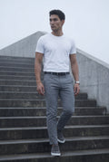 Gray Men's Slim-Fit Water-Repellent Chino Trousers - Waterproof casual pants - Photo 5
