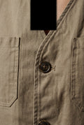Khaki Relaxed Fit Utility Vest with Functional Pockets - Cotton vests - Photo 4