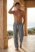 Gray Relaxed Straight-leg Drawstring Trousers - Relaxed fit trousers - Photo 19
