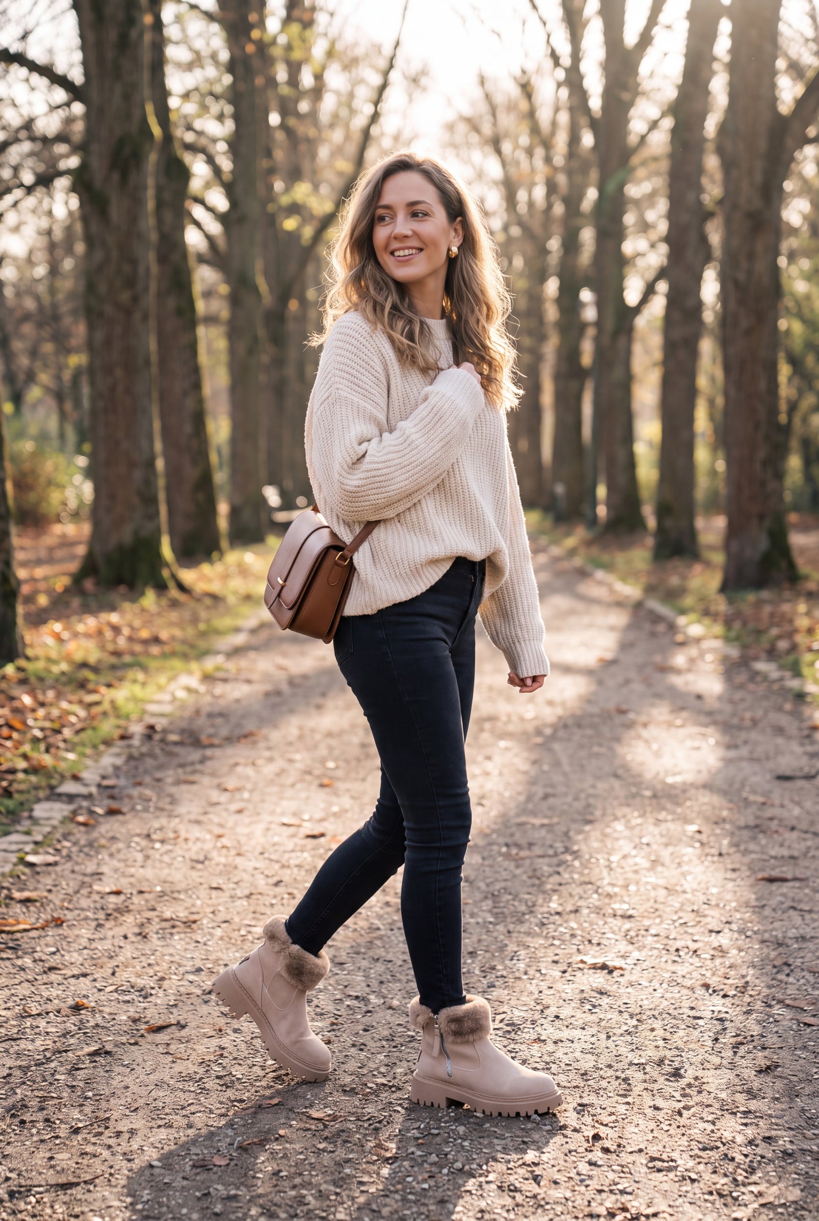 Women's Winter Boots Elegant in Khaki — secondary lifestyle shot