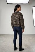 Leopard Brown Leopard Print Zip-front Bomber Jacket - Photo 2