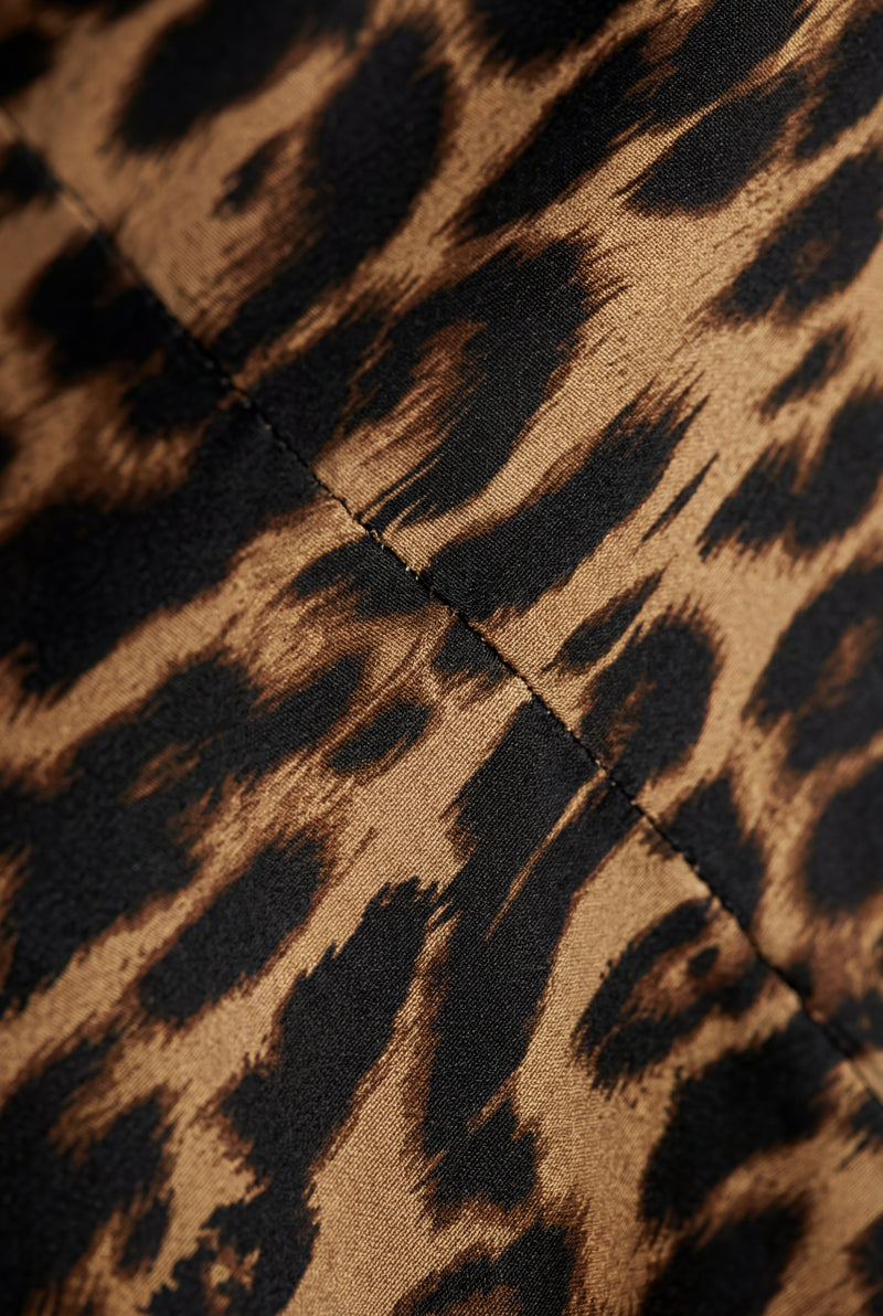 Leopard Leopard Print Bias-cut Maxi Skirt Brown - Photo 3