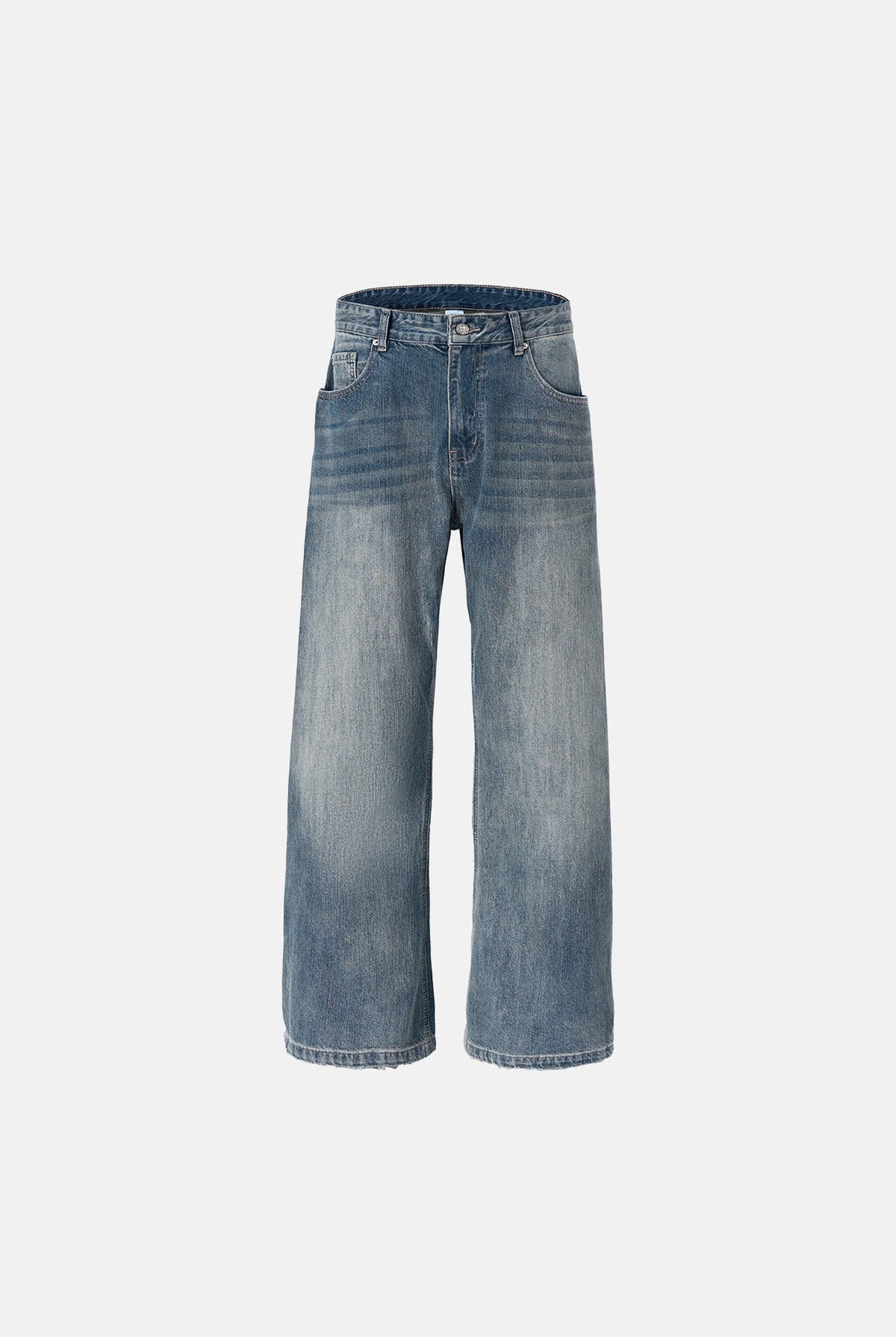 Denim Bootcut Jeans in Light Blue — front view