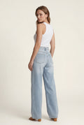 Light Blue Light Blue High-waisted Wide Leg Jeans - Photo 2