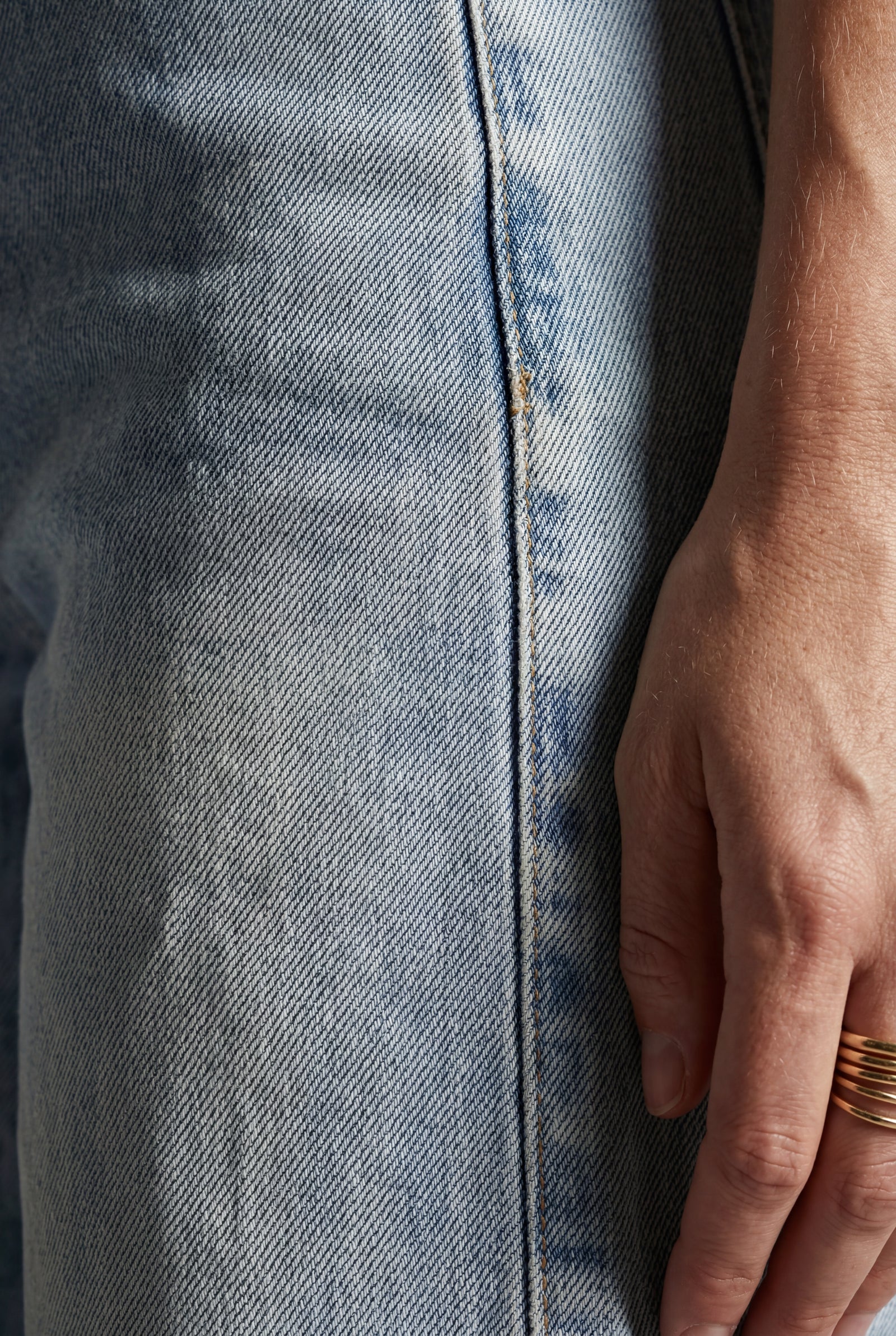 Light Blue Light Blue High-waisted Wide Leg Jeans - Photo 3