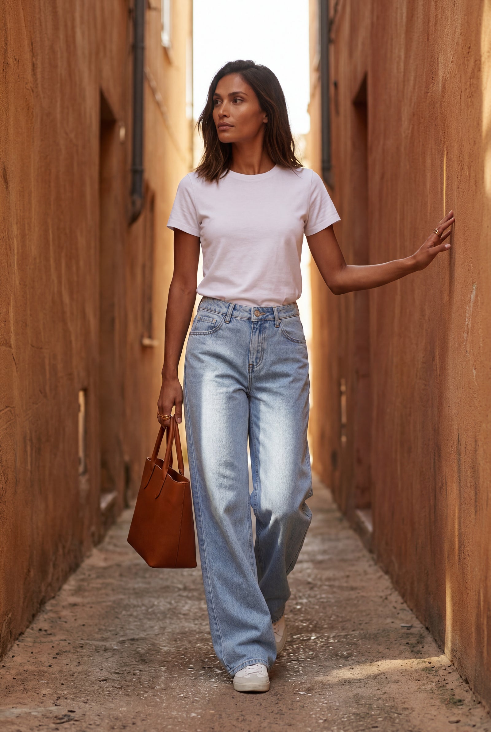 Light Blue Light Blue High-waisted Wide-leg Trousers - Wide leg trousers - Photo 4