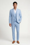 Light Blue Light Blue Slim Fit Three Piece Suit Set - Men's suit set - Photo 1