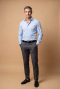 Men's Shirt Slim Fit in Light Blue — studio primary