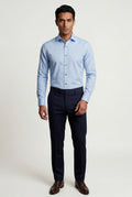 Light Blue Slim Fit Classic Collar Button-up Shirt - Casual Shirts - Photo 13