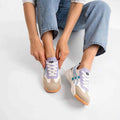 Women's Retro Low-Top Slip-On Sneakers with Color-Block Panels - Slip-on shoes - Photo 5